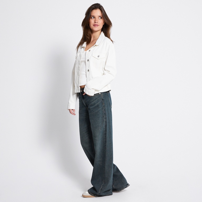 Cropped denim jacket "Own" Off white